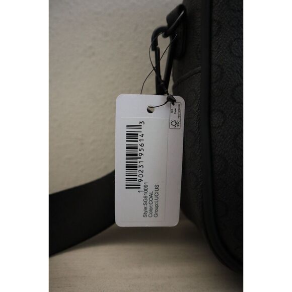 Guess SG910091 Charcoal Black Signature G Pebbled Lucius Crossbody/Shoulder Bag - Picture 3 of 11